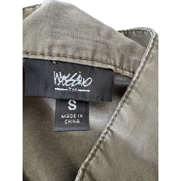 Massimo Utility Vest Women’s Small Army Green Button Front Cargo Pockets Y2K - Picture 6 of 7